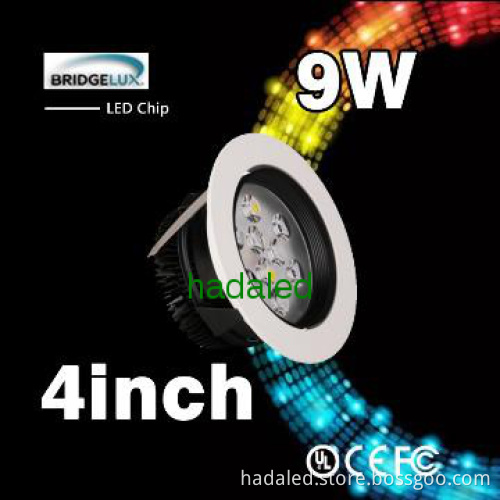 Excellent bridgelux led chip ceiling led downlight 9w